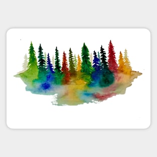 Rainbow forest Magnet